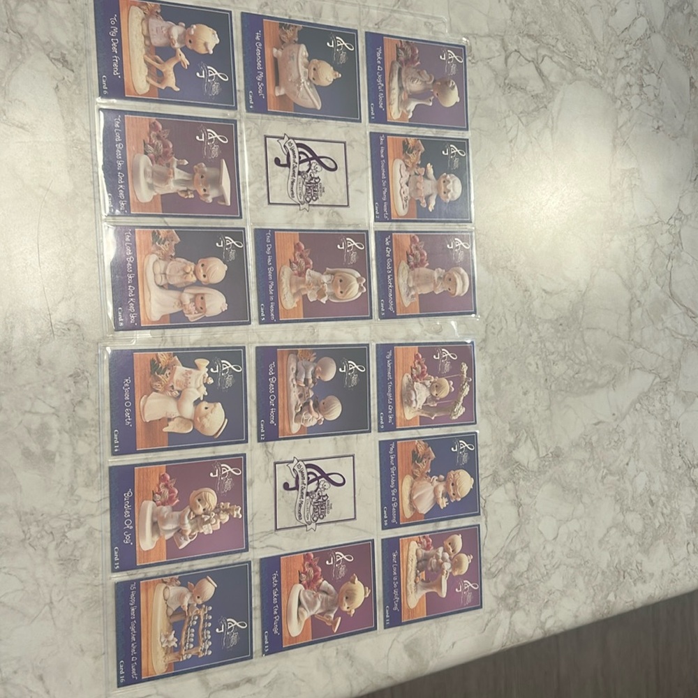 Precious Moments 15 year collectible cards